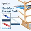 Log Kayak Rack 8-Place SUP Log Rack, Freestanding SUP Board Stand, Surfboard Stand, Heavy Surfboard Floor Stands, Kayak Rack Outdoor Storage, Surf Racks - Natural view 4