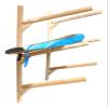 3-Place Wall-Mount Log Kayak Storage Rack, Paddle Board Wall Mount, Canoe Garage Storage Racks, Surfboard Wall Storage, Surf Racks, Kayak Wall Storage - Natural view 3