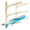 3-Place Wall-Mount Log Kayak Storage Rack, Paddle Board Wall Mount, Canoe Garage Storage Racks, Surfboard Wall Storage, Surf Racks, Kayak Wall Storage - Natural view 4