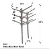 6-Place Buried-In-Ground Kayak Log Rack, Kayak Racks for Outdoor Storage, Paddle Board Rack, Surfboard Racks, Standing SUP Paddle Holder, Surfboard Stand, SUP Surf Storage - Unfinished view 3