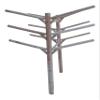 6-Place Buried-In-Ground Kayak Log Rack, Kayak Racks for Outdoor Storage, Paddle Board Rack, Surfboard Racks, Standing SUP Paddle Holder, Surfboard Stand, SUP Surf Storage - Natural view 1