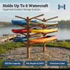 6-Place Buried-In-Ground Kayak Log Rack, Caribbean Kayak Racks for Outdoor Storage, Paddle Board Rack, Surfboard Racks, Standing Florida Kayak Rack SUP Paddle Holder, Surfboard Stand, Canyon Brown view 2