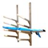 4-Place Wall-Mounted 3 SUP/Surfboards + 1 Kayak/Canoe Log Racks, Surfboard Rack for Wall Mount, Indoor & Outdoor Kayak Storage Rack, Canoe, SUP Wall Racks Storage Organizer - Unfinished view 1