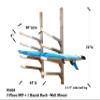 4-Place Wall-Mounted 3 SUP/Surfboards + 1 Kayak/Canoe Log Racks, Surfboard Rack for Wall Mount, Indoor & Outdoor Kayak Storage Rack, Canoe, SUP Wall Racks Storage Organizer - Unfinished view 2