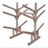 6-Place Log Kayak Rack - 64 x 84 x 77 inch Low 4 Kayaks + 2 SUP/Surfboard Log Racks, Heavy Duty Canoe Paddle Outdoor Storage Racks, Surfboard Rack for Garage, SUP Storage, Kayak Stand - Unfinished view 1