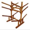 Log Kayak Rack 6-Place Low 4 Kayaks + 2 SUP/Surfboard Log Racks, Heavy Duty Canoe Paddle Outdoor Storage Racks, Surfboard Rack for Garage, SUP Storage, Kayak Stand - Natural