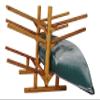 Log Kayak Rack 6-Place Low 4 Kayaks + 2 SUP/Surfboard Log Racks, Heavy Duty Canoe Paddle Outdoor Storage Racks, Surfboard Rack for Garage, SUP Storage, Kayak Stand - Natural view 4