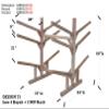 Log Kayak Rack 6-Place Low 4 Kayaks + 2 SUP/Surfboard Log Racks, Heavy Duty Canoe Paddle Outdoor Storage Racks, Surfboard Rack for Garage, SUP Storage, Kayak Stand - Canyon Brown view 2