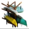 Log Kayak Rack 6-Place Low 4 Kayaks + 2 SUP/Surfboard Log Racks, Heavy Duty Canoe Paddle Outdoor Storage Racks, Surfboard Rack for Garage, SUP Storage, Kayak Stand - Canyon Brown view 4