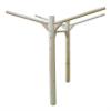2-Place Buried-In-Ground Kayaks/Canoes/SUP Log Rack, Kayak Racks for Outdoor Storage, Surfboard Racks, Standing SUP Paddle Holder, Surfboard Stand, Outdoor Surf Storage - Natural view 1