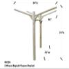2-Place Buried-In-Ground Kayaks/Canoes/SUP Log Rack, Kayak Racks for Outdoor Storage, Surfboard Racks, Standing SUP Paddle Holder, Surfboard Stand, Outdoor Surf Storage - Natural view 4
