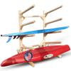 Log Kayak Rack 4-Place, One-Sided Kayak and SUP Log Racks, Surfboard Stand, Freestanding Outdoor Storage Rack, Surfboard Storage Racks, SUP Board Stand, Kayaks, Surfboards - Unfinished view 1
