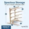 Log Kayak Rack 4-Place, One-Sided Kayak and SUP Log Racks, Surfboard Stand, Freestanding Outdoor Storage Rack, Surfboard Storage Racks, SUP Board Stand, Kayaks, Surfboards - Unfinished view 2