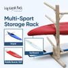 Log Kayak Rack 4-Place, One-Sided Kayak and SUP Log Racks, Surfboard Stand, Freestanding Outdoor Storage Rack, Surfboard Storage Racks, SUP Board Stand, Kayaks, Surfboards - Unfinished view 4