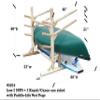 4-Place Low One-Sided 2 SUP + 2 Kayaks/Canoes Log Rack with Pegs, Free Standing Kayak Rack, Canoe Storage, SUP Board Outdoor Storages, Kayak Stand, Surfboard Stands Organizer - Unfinished view 3