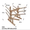 Log Kayak Rack Low 6-Place SUP and Surfboard Rack for Garage, Canoe Stand, Stand Up Paddleboard, SUP Paddle Board Holder, Sport Outdoor Storage Racks - Natural view 3