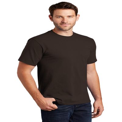 Clothe Co. Mens Heavyweight Cotton T-Shirt Plain Tee (Available in Big & Tall), Dark Chocolate Brown, S