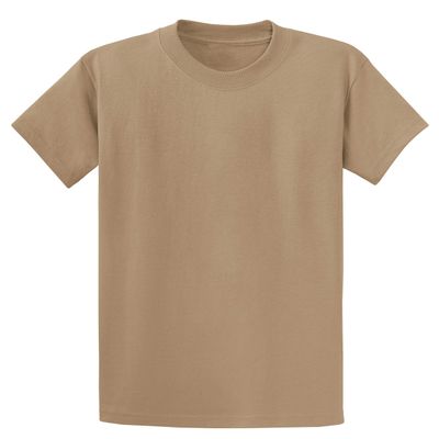 Clothe Co. Mens Heavyweight Cotton T-Shirt Plain Tee (Available in Big & Tall), Sand, M