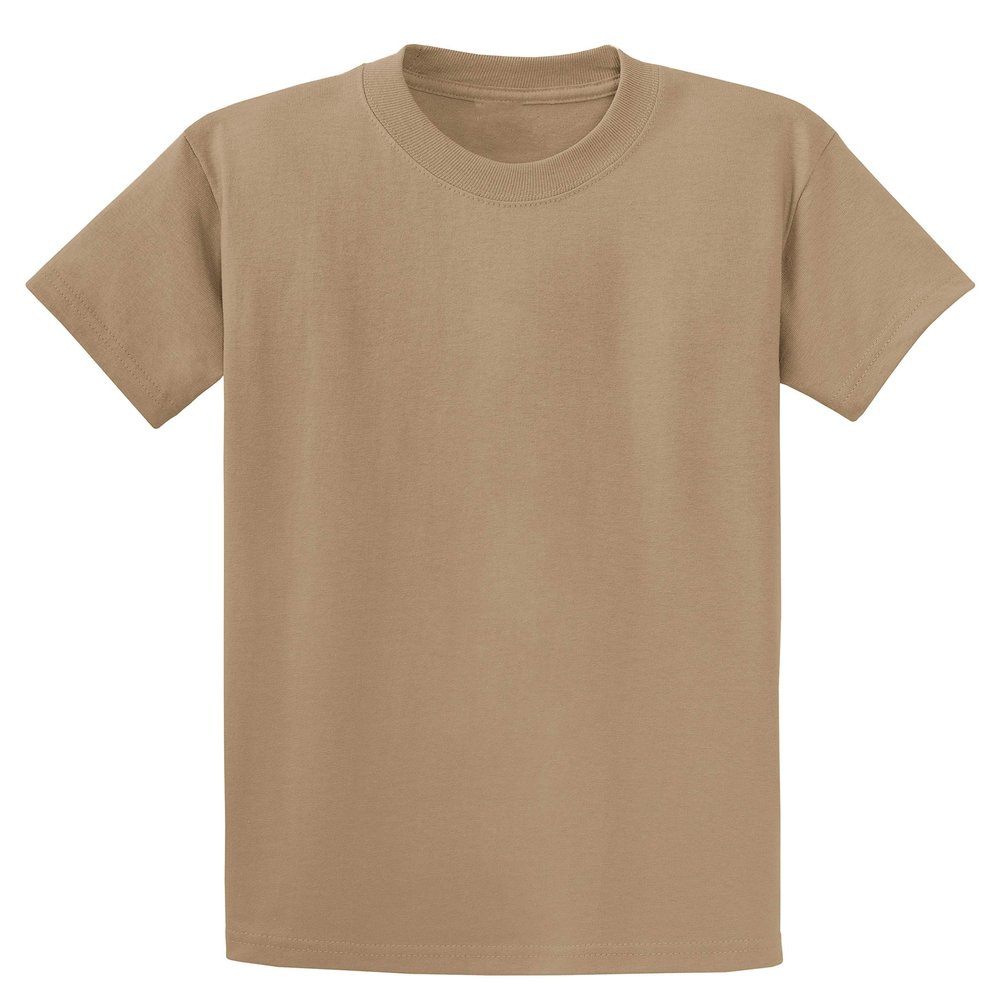 Clothe Co. Mens Heavyweight Cotton T-Shirt Plain Tee (Available in Big & Tall), Sand, M