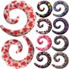 0 gauges 0g spiral ear plugs tunnels plugs silicone tunnels men women double flare single flare 0g 8mm view 1