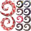 0 gauges 0g spiral ear plugs tunnels plugs silicone tunnels men women double flare single flare 0g 8mm view 2