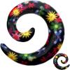 00 gauges 00g spiral ear plugs tunnels plugs silicone tunnels men women double flare single flare 10mm view 1