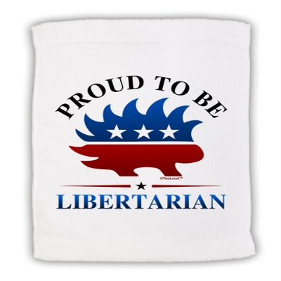 TOOLOUD Proud to Be Libertarian Micro Terry Sport Towel 11"x18"