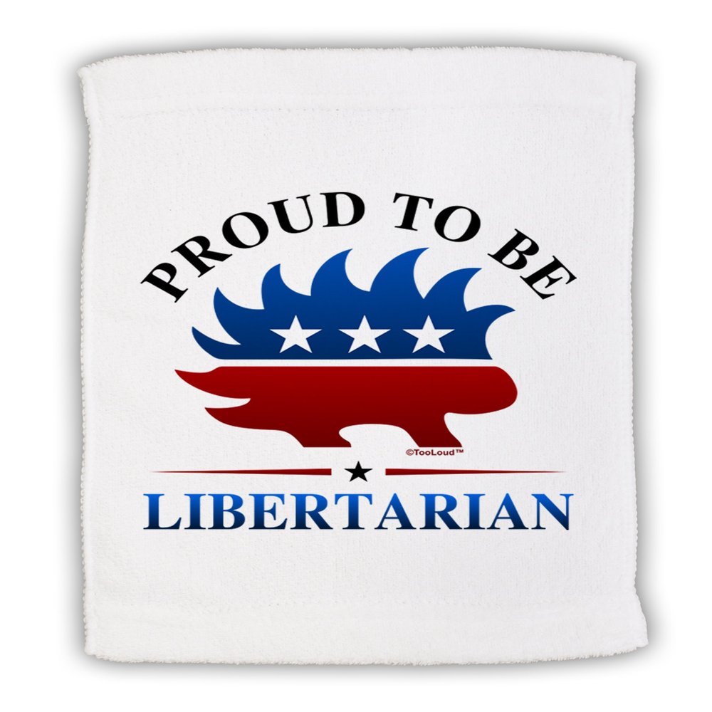 TOOLOUD Proud to Be Libertarian Micro Terry Sport Towel 11"x18"