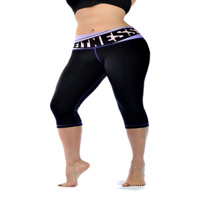 ZIKZAK Women's Sportswear Leggings Capri Pants Tricot Fitness Medium Black