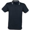 Henbury Short Sleeve Coolplus Polo Shirt - Black/Red - XL view 3