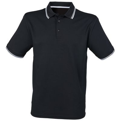 Henbury Short Sleeve Coolplus Polo Shirt - Royal/White - 2XL
