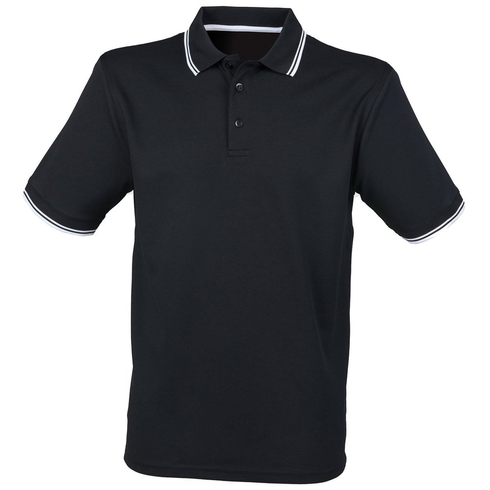 Henbury Short Sleeve Coolplus Polo Shirt - Royal/White - 2XL