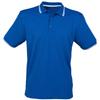 Henbury Short Sleeve Coolplus Polo Shirt - Royal/White - 2XL view 4