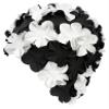 Aqua-Speed Men's Bloom Latex s Swim Cap, Black/White, One Size view 1