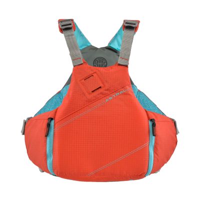 Astral YTV Life Jacket PFD for Whitewater, Tour, Sailing, and Stand Up Paddle Boarding, Hot Coral, Small/Medium