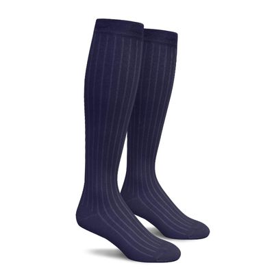 Golf Knickers Knee High Solid Color Cotton Socks for Men Women and Youth - Navy- Youth