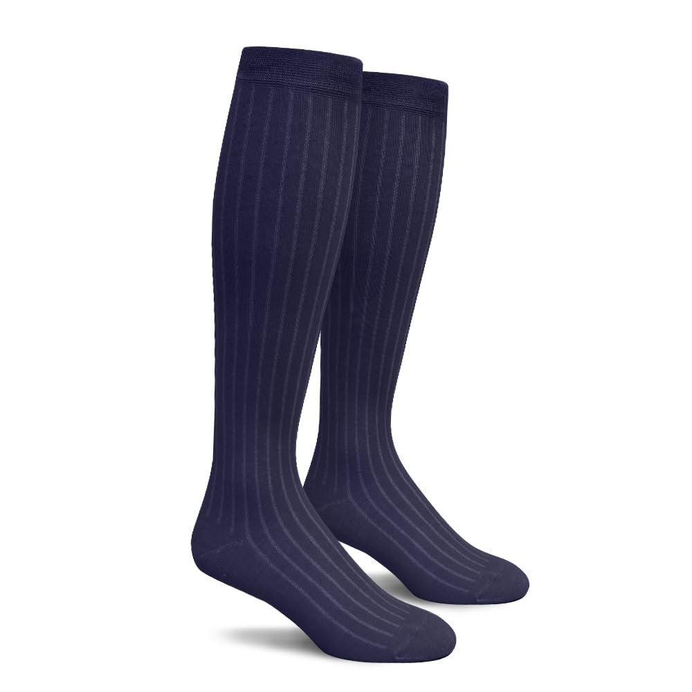 Golf Knickers Knee High Solid Color Cotton Socks for Men Women and Youth - Navy- Youth