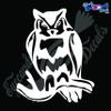 Eyecandy Decals OWL 1 5" White Decal Sticker view 1