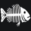 Eyecandy Decals Bone Fish 2 6" White Decal Sticker view 1