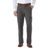 Haggar Men's Stretch Comfort Cargo Expandable Waist Classic Fit Plain Front Pant, Medium Grey, 32x32 view 1