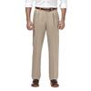 Haggar Men's Premium No Iron Khaki Classic Fit Pleat Front Casual Pant (Regular and Big & Tall Sizes), Sand, 40W x 32L view 1