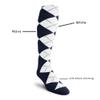 Golf Knickers Colorful Knee High Argyle Cotton Socks for Men Women and Youth - M: Navy/White - Youth view 4