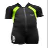 Cressi Kids Swimsuit Short Sleeve, Black/Lime, XXL view 1