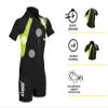 Cressi Kids Swimsuit Short Sleeve, Black/Lime, XXL view 2