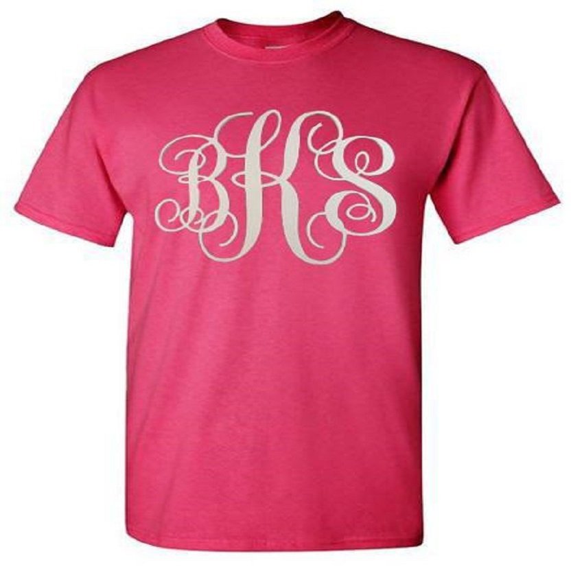 AG Designs Monogrammed Personalized T-Shirt Short Sleeve