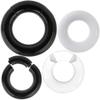 MoDTanOiz 8g 3mm 8 Gauges Gauge Ear Plugs Plug Flesh Tunnels Tunnel Double Flare Stretching Captive Bead Ball Closure Ring Steel Silicone CBR CRB Ears Earring Earrings Clicker 8g 3mm view 1