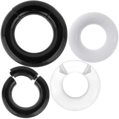 MoDTanOiz 0 Gauge Gauges 0g 8mm Ear Plugs Plug Weight Flesh Tunnels Tunnel Streching Ears Double Flare 2g 00g 0 00 1/2 Steel Stone Wood Earrings Silicone Men Women Clicker 0g 8mm