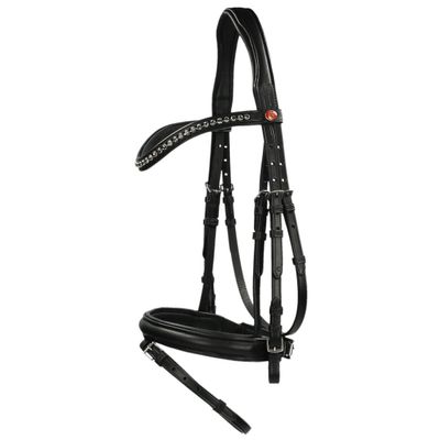 Kieffer Ultrasoft Fashion Snaffle Bridle-Cob-Black