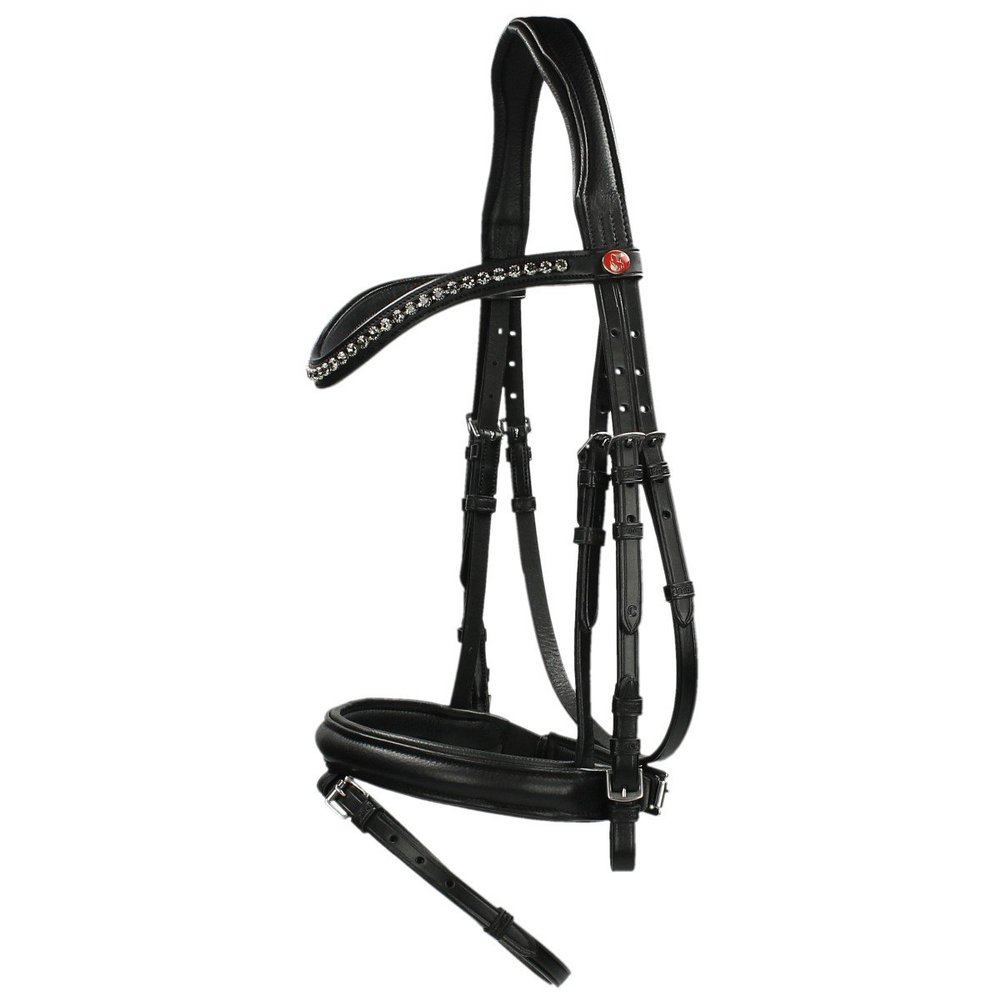 Kieffer Ultrasoft Fashion Snaffle Bridle-Cob-Black