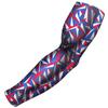 B-Driven Sports Pro-Fit Compression Arm Sleeve for Baseball, Basketball, Football - Muscle-Tendon, Bruising Reduction - Athletic, Men, Women, Youth, Kids - Red/White/Blue | Razor XXS (YSTD) - 1 Pc view 1
